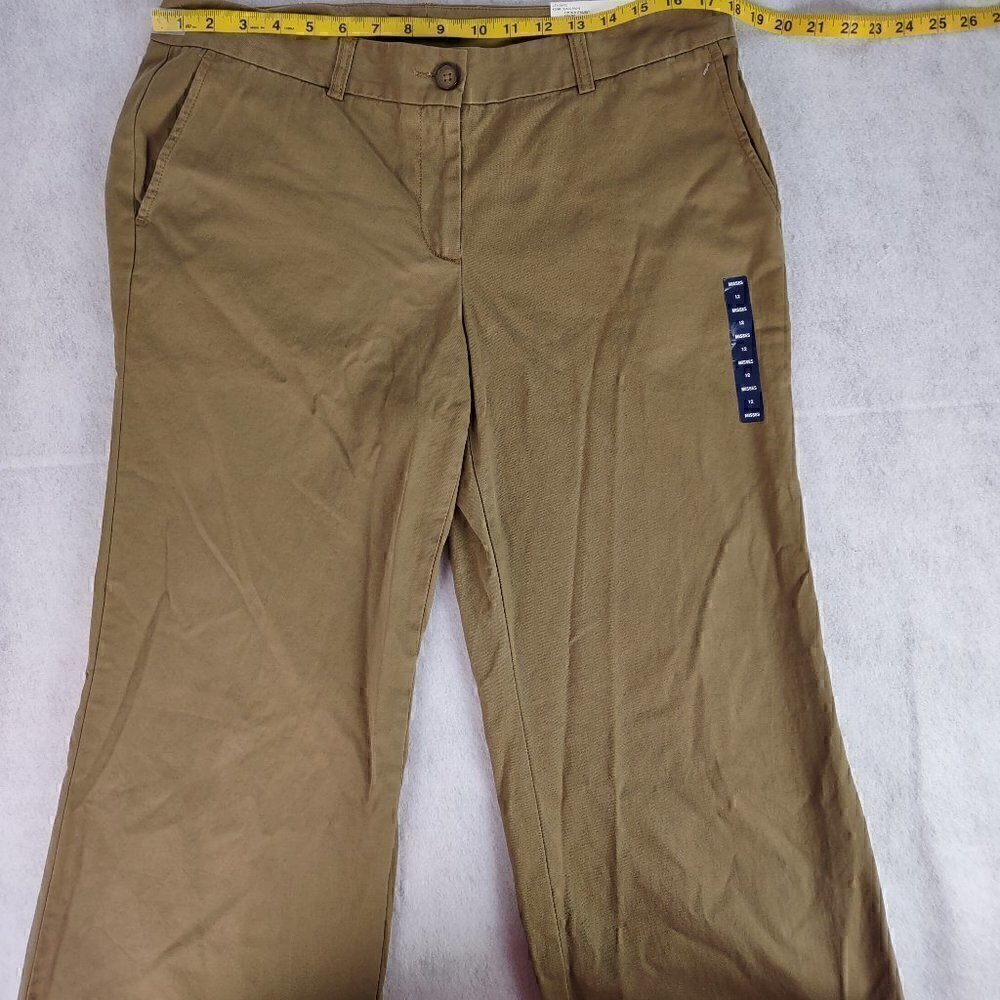 Lands End 100% Cotton French Walnut Misses Khaki Chinos Size (Fit 1) 12X32 (NWT) - Picture 5 of 12